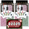 2 Sets of CopagT Playing Cards grn/bur +2012 WSOP Entry
