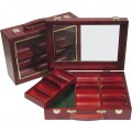 300 Wooden Chip Case with Clear Top without Chips