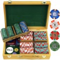 300 Chip NexGenT PRO Classic Style Poker Set - Wood Case