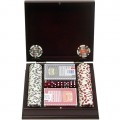 100 11.5g 4 Aces Poker Chip Set w/Beautiful Mahogany Case