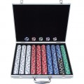1000 11.5G Jackpot Casino Clay Poker Chips w/Aluminum Case