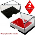 2 Deck Professional Grade Acrylic Discard Holder with Top