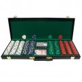 500 13 gm Pro Clay Casino Chips w/ Deluxe Case