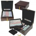 750 HIGH ROLLER Poker Chip Set Polished Lacquer Finish Case