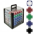 1000 11.5G Holdem Poker Chip Set w/Acrylic Carrier