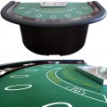 Deluxe Blackjack Table with Pedestal Legs metal locking tray