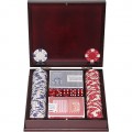 100 Chip Ace/King Suited 11.5g Set w/Beautiful Mahogany Case