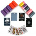 Set of 200 Hot Stamped 8g Chips and 4 decks of cards