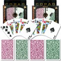 CopagT Poker & Bridge Regular Index Green/Burgundy Set of 2