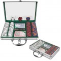 200 Chip Tri-Color Triple Crown Set w/Clear Cover Alum. Case