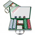 200 Jackpot Casino Poker Chips w/Clear Cover Aluminum Case