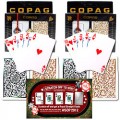 2 Sets of CopagT Playing Cards gold/blck +2012 WSOP Entry