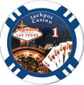11.5G Jackpot Casino Clay Chips w/Denominations