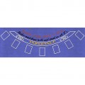 Blackjack Layout 36 x 72 inch Blue Felt