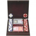 100 11.5G Holdem Poker Chip Set w/Beautiful Mahogany Case