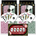 2 Sets of CopagT Playing Cards bur/grn +2012 WSOP Entry