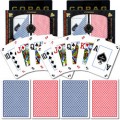CopagT Poker Size PEEK Index - Blue/Red Set of 2