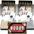 2 Sets of CopagT Playing Cards  blk/gld +2012 WSOP entry